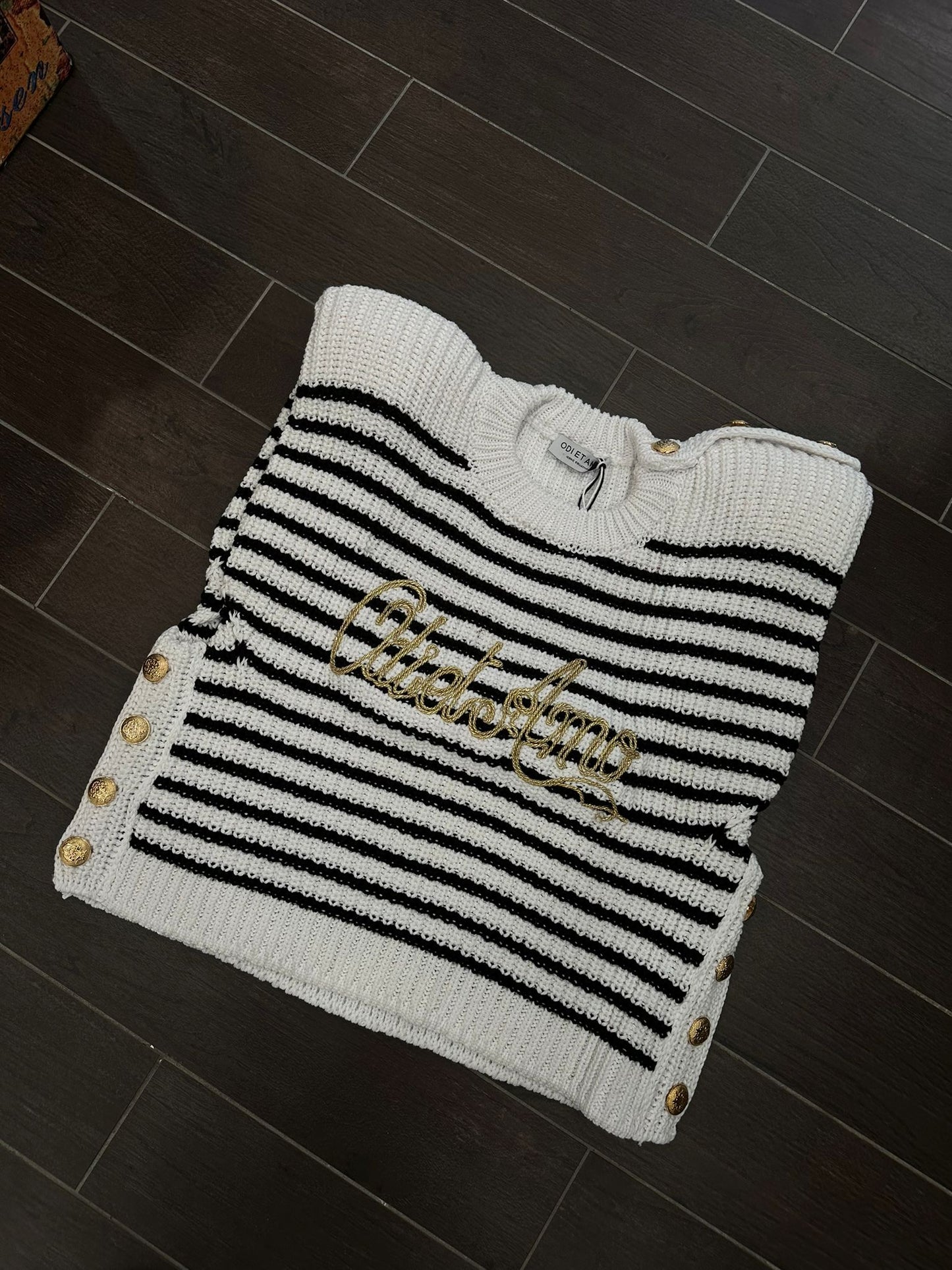 GILET ODI ET AMO BIANCO NERO