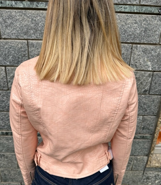 GIACCA ROSA CIPRIA IN SIMIL PELLE BLUDEISE