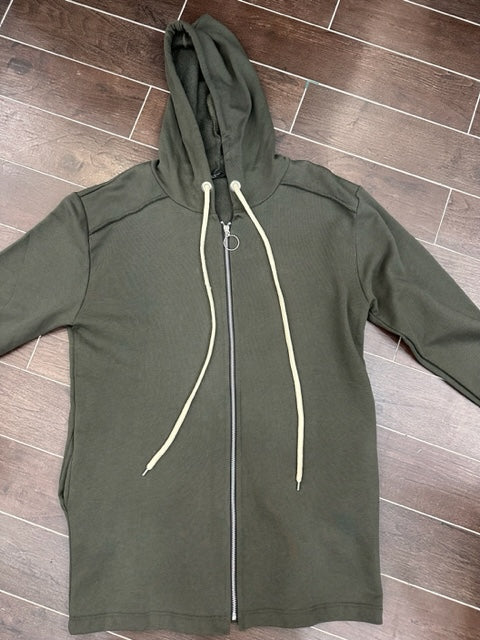 FELPA VERDE CON CAPPUCCIO FICKO