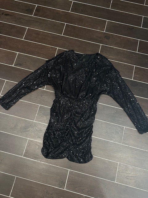 VESTITO CORTO CON PAILLETTES