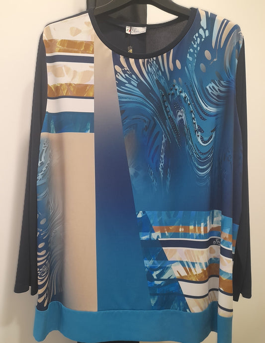 BLUSA MANICA LUNGA PERLA OVER