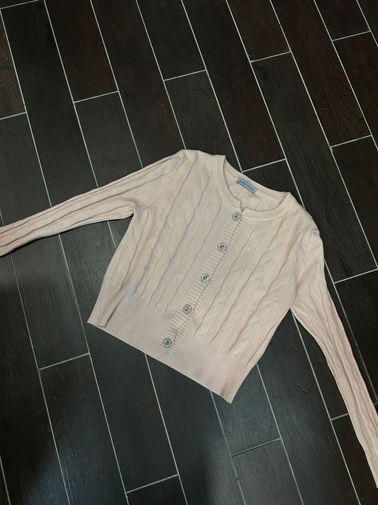 CARDIGAN CORTO CON BOTTONI ARGENTO