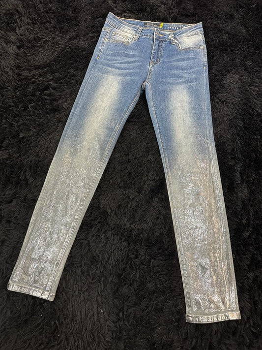 JEANS SILVIAN HEACH BLUE ARGENTO