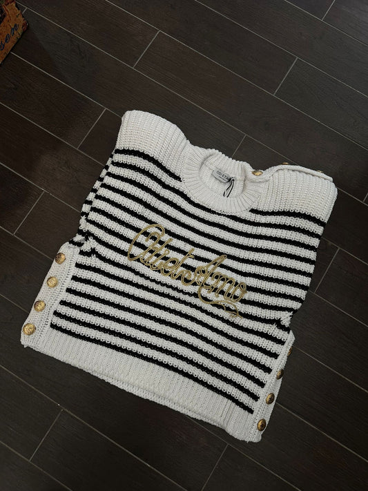 GILET ODI ET AMO BIANCO NERO
