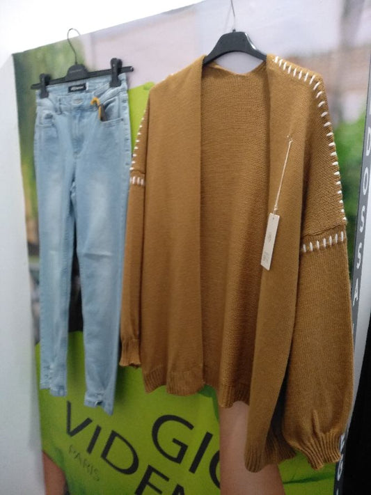CARDIGAN MARRONE DONNA