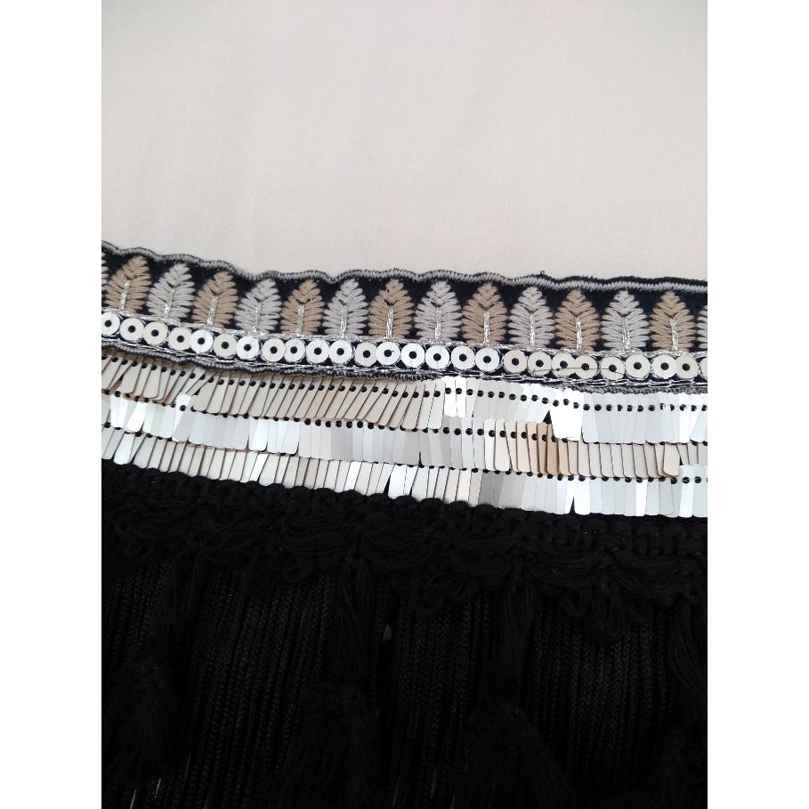 MAGLIA IN SETA CON FRANGE JIJIL