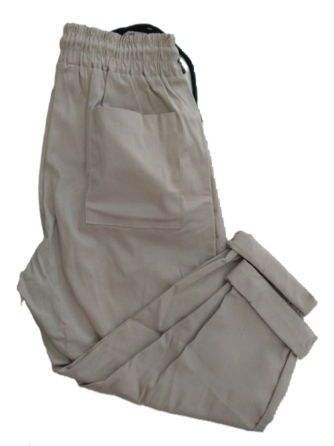 PANTALONE COTONE LARGO CASUAL -