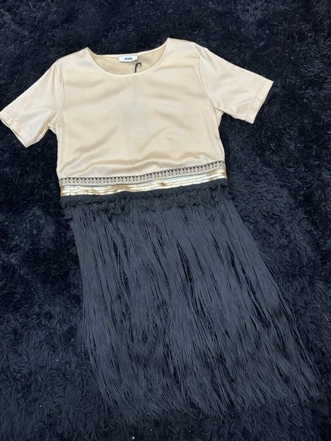MAGLIA IN SETA CON FRANGE JIJIL