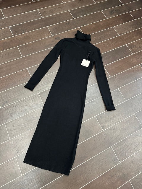 VESTITO LUNGO PULL OVER NERO