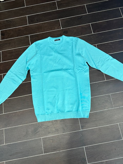 MAGLIA GIROCOLLO TURCHESE - BLUEBERYL