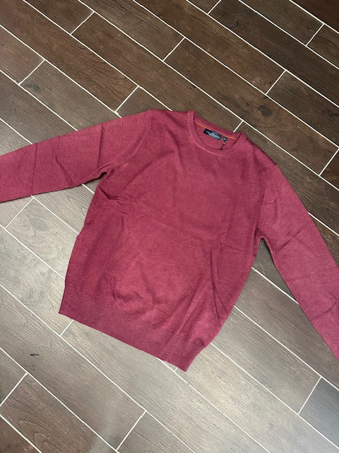 MAGLIA IN LANA GIROCOLLO BORDEAUX - NEW SENSATION