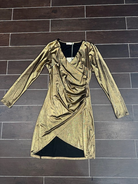 VESTITO ORO CON SPACCO