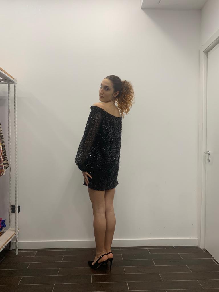Mini abito mariuccia in paillettes